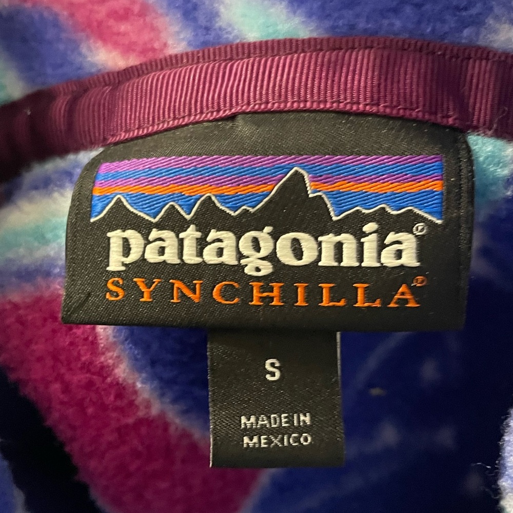 Rare Patagonia Synchilla Owl Harvest Moon pullover fleece adult size Small - Picture 12 of 12